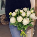 Букет «Бэлла вайт» из пионов