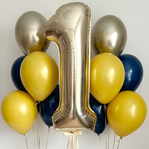 Яркий Праздник: Фонтан из 5 Шаров с Цифр