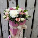 Композиция «Презент» из роз и альстромерий