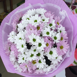 Букет «Летняя полянка» из хризантем