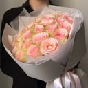 Букет «25 розовых кенийских роз»