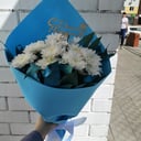 Букет "С днем рождения" из хризантем