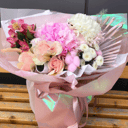 Композиция «Букет из роз, хризантемы и альстромерий»