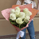 Букет из 9 Кремовых Роз