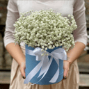 Шляпная коробка с цветами «Невесомость»