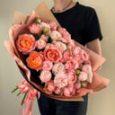 Букет микс с Джульеттой и Бомбастиками из роз