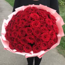 Букет «51 красная роза 50 см»