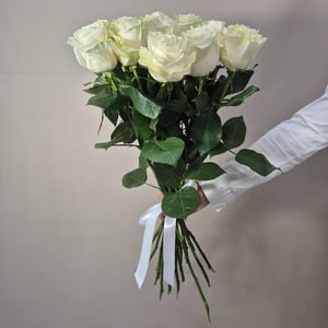 Букет «Белые розы Экадор, 15 шт.»