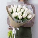 Букет «Белый лебедь» из тюльпанов