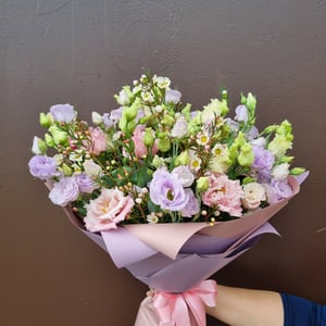 Букет «Пастэль из эустомы»