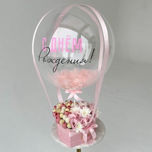 Клубника в шоколаде с шаром "Агата L"