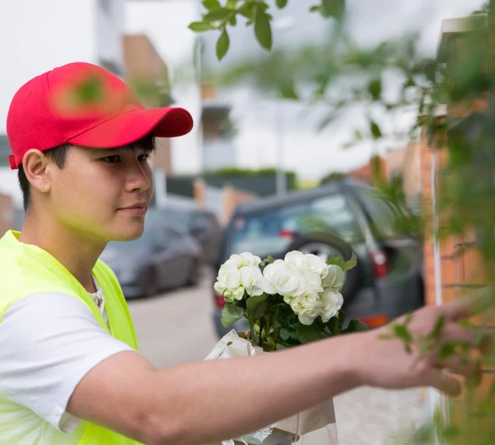 Bouquet delivered to the door