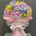 Шляпная коробка с цветами «Радужная гипсофила»