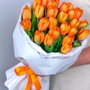 Букет «Оранжевые тюльпаны»