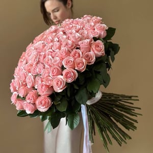 Букет «101 роза розового цвета»