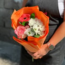 Букет «Good morning» из роз и хризантем