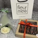 Подарочный набор «Комбо-набор "Лаффре" с одной розой»