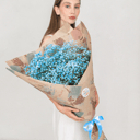 Букет цветов, гипсофила голубая 7 шт.