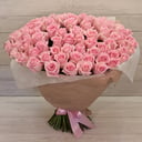 Букет из 85 розовых роз