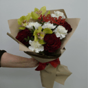 Букет Роз, Хризантем и Орхидеи