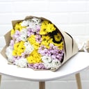 Букет из 15 кустовых хризантем