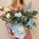 Новогодняя шляпная коробка