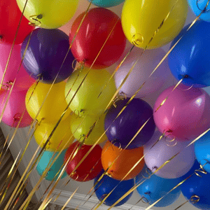 Шары с гелием под потолок яркое ассорти