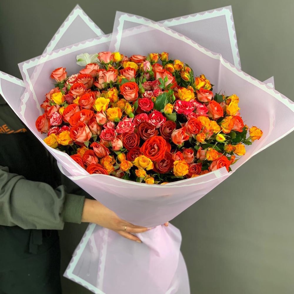 Букет «Жар Птица» из роз