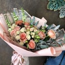 Букет «Верона» из роз и эустом