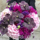 Букет «Феерия» из эустом и гортензий