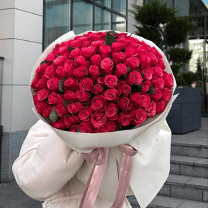 Букет «51 стильная роза для красотки»