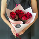 Букет 5 роз красных