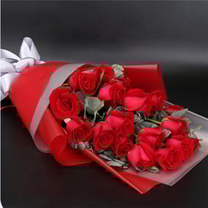 Букет «Любовь как огонь» из роз