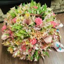 Корзина с цветами «Авторская богема XL» из альстромерий и калл