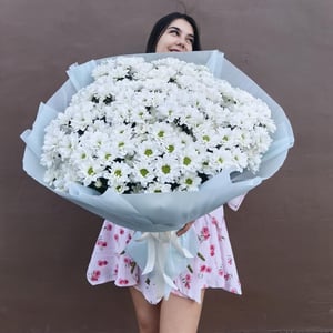 Букет-гигант из ромашковых хризантем