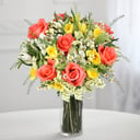 Букет «Весна (экстра)» из экзотических цветов и роз