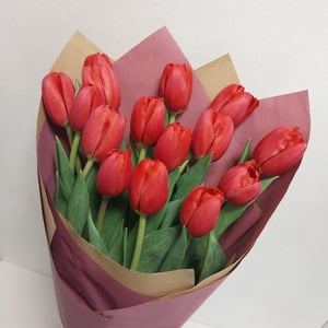Букет «15 красных тюльпанов»