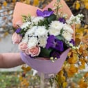 Букет «Вандавижн» из роз и эустом