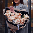 Букет «Кремовая роза сорта Quicksand 15 шт»