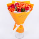 Букет «Пламенный привет» из тюльпанов