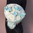 Минибукет с сухоцветами 050 из хризантем