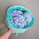 Букет «Морской бриз» из гортензий и гипсофил