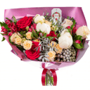 Букет «Тациана» из роз и пионов