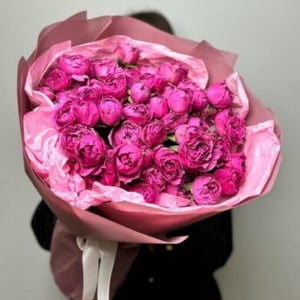 Букет «Пионовидные розы мисти бабблс»