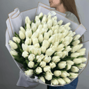 Букет из 101 тюльпана Вайт Леди
