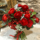 Букет «Бархатное прикосновение» из ранункулюса и альстромерий