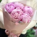 Букет «5 розовых пионов»