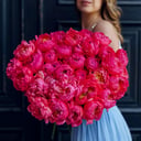 Букет «Коралловые пионы 35 штук»