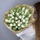 Букет «51 шикарный белый тюльпан»