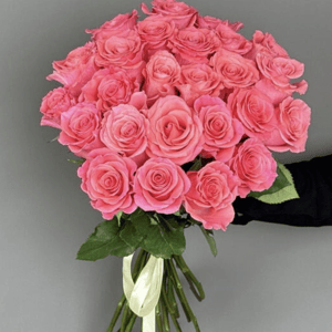 Букет 25 розовых роз